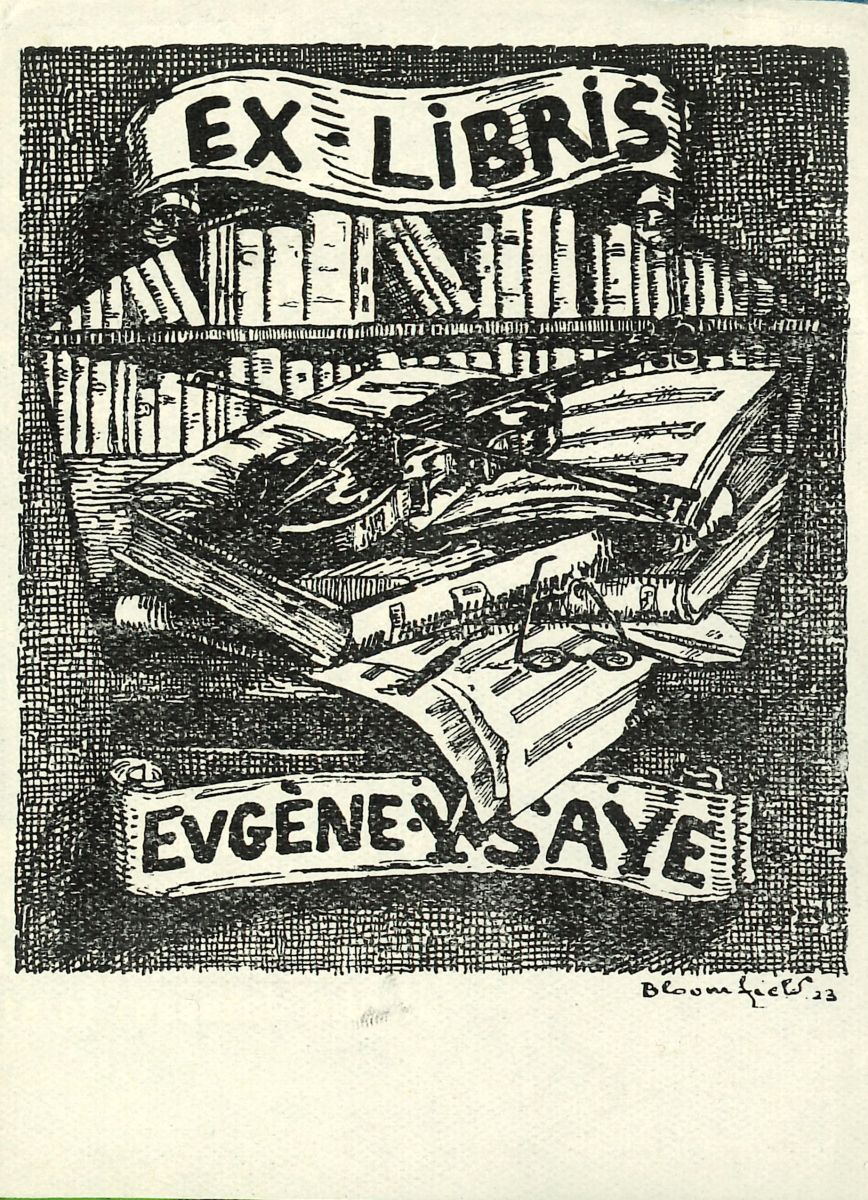 Exlibris of Eugène Ysaÿe.